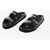 Palm Angels Leather Sliders With Touch Strap Closure And Lettering Logo Black