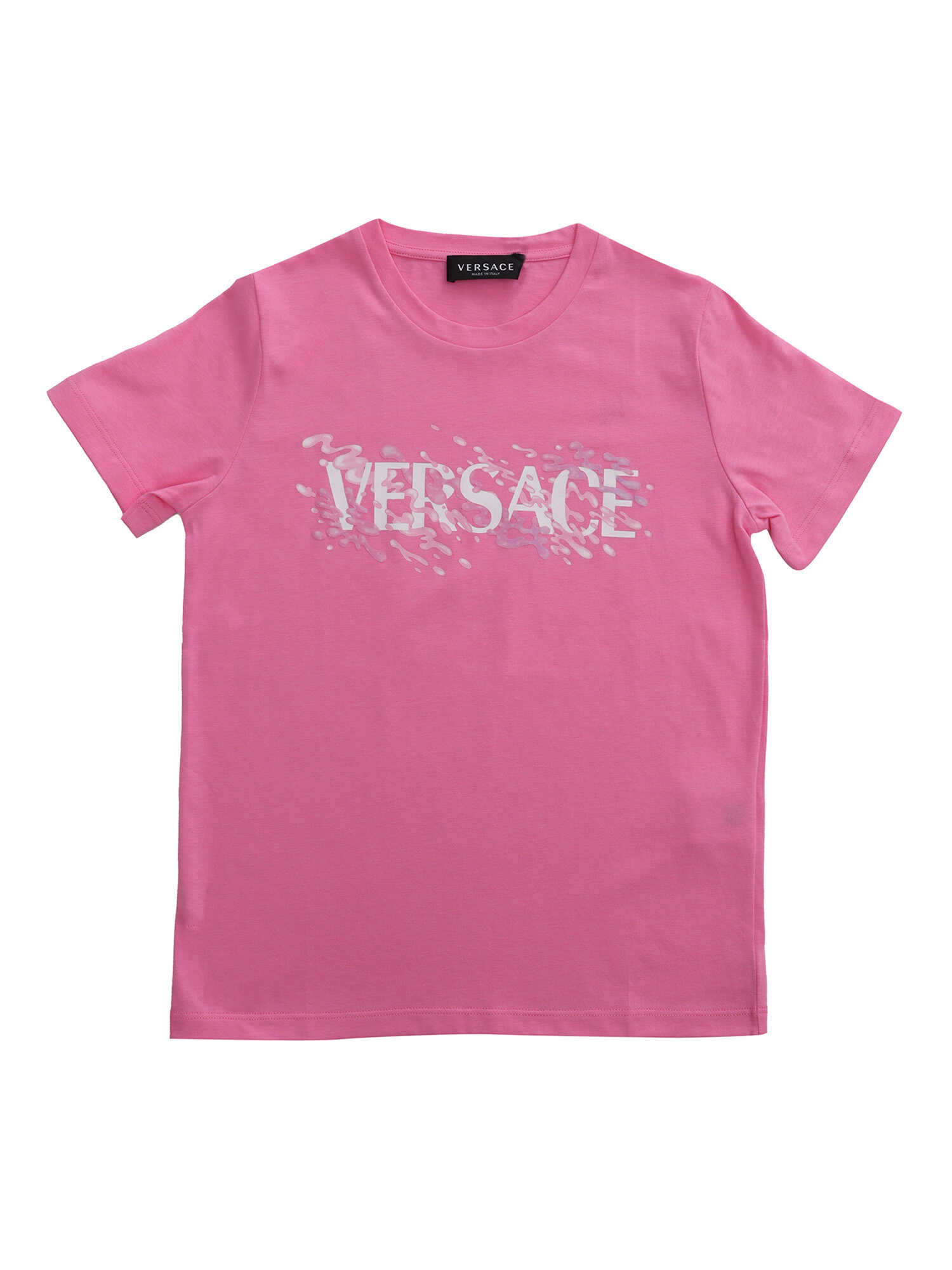 Poze Versace Lettering logo t-shirt Pink
