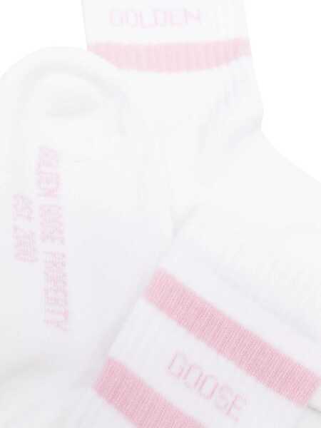 Sosete Golden Goose KIDS SOCKS HIGH RIB/ STRIPES/ GOLDEN GOOSE White Fete (BM 9552788) 2