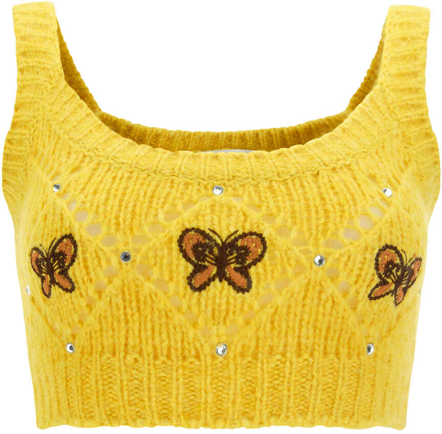 Alessandra Rich Top YELLOW