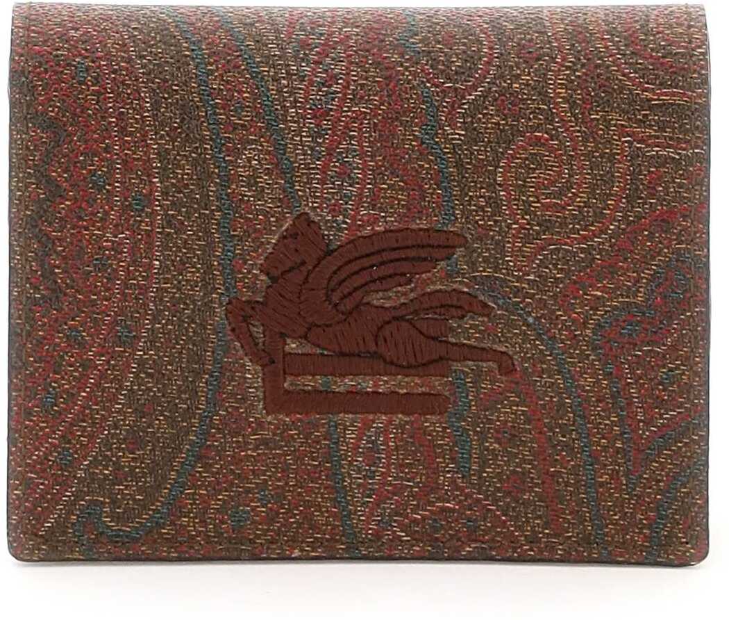 ETRO Paisley Wallet With Pegaso Logo ROSSO