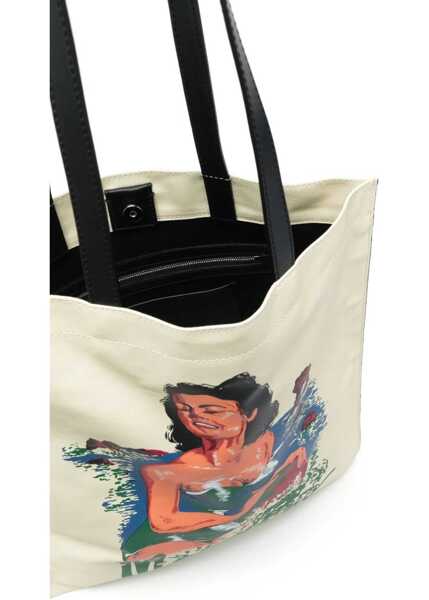 Borsete Moschino Hawaiian Print Tote Bag YELLOW Barbati (BM 9560222) 5