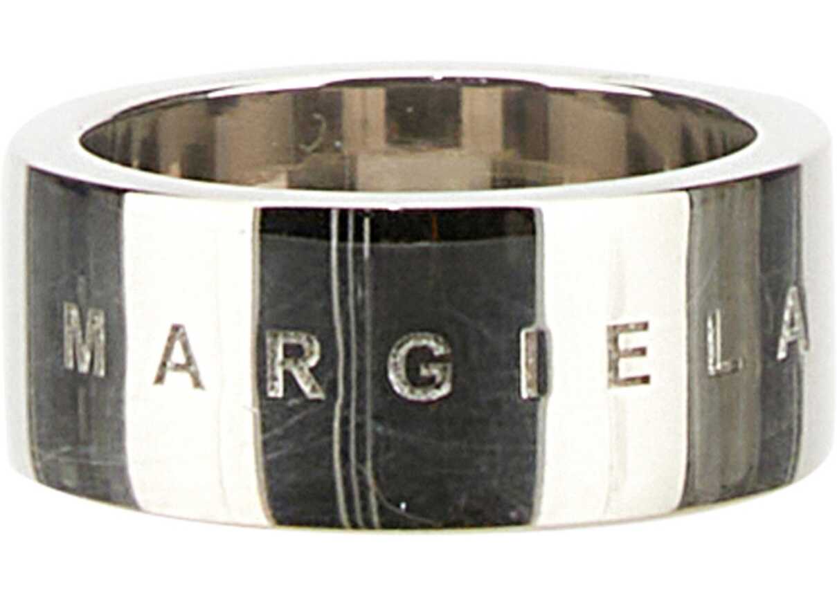 MM6 Maison Margiela Rigid Logo Ring SILVER