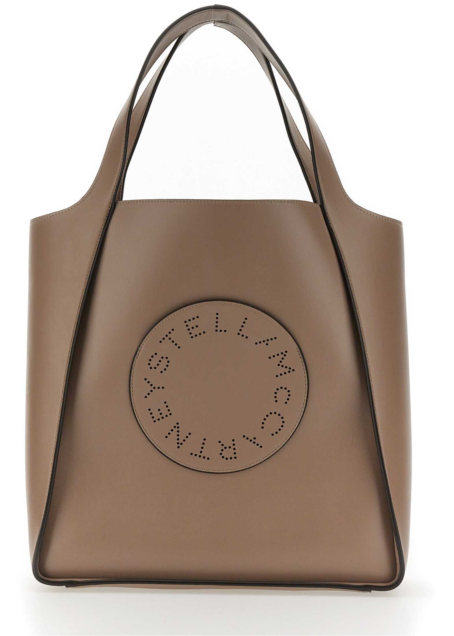 Stella McCartney Square Tote Bag With Logo DOVE