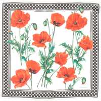 Esarfe Poppy-Print Twill Scarf Femei