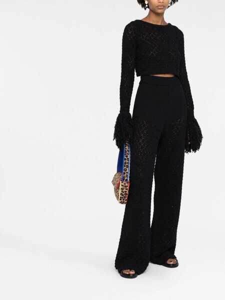 Pantaloni casual ROTATE Birger Christensen Knit Pants BLACK Femei (BM 9560729) 2