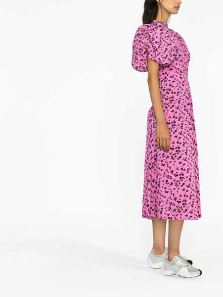 Rochii casual ROTATE Birger Christensen Puffy Fine Jacquard Dress PINK Femei (BM 9560747) 4