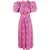 ROTATE Birger Christensen Puffy Fine Jacquard Dress PINK