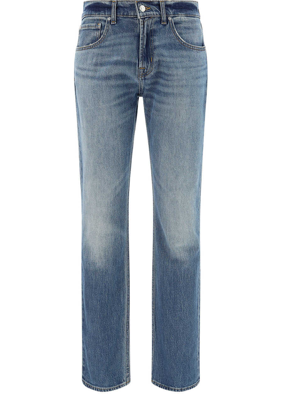 7 For All Mankind The Straight Lagoon Jeans MID BLUE