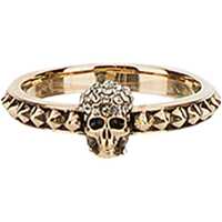 Inele Dama - Inele Alexander McQueen Skull Ring GOLD Femei (BM 9561200) - B-mall.ro