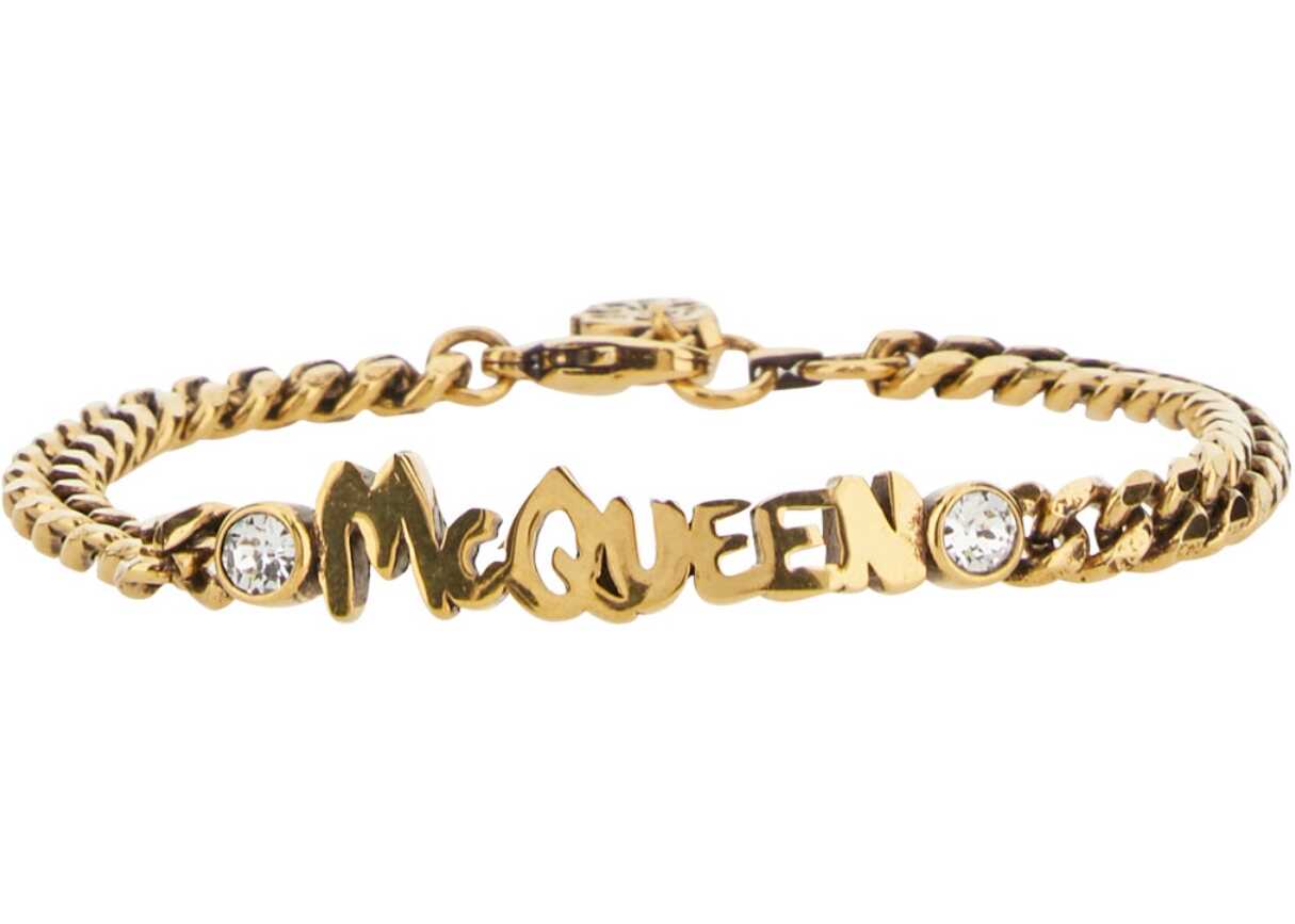 Alexander McQueen Gold Graffiti Bracelet GOLD image