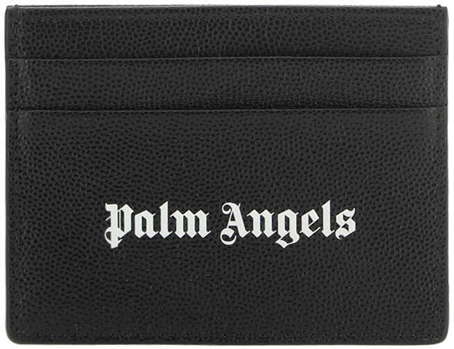 Palm Angels Caviar Card Holder BLACK WHITE