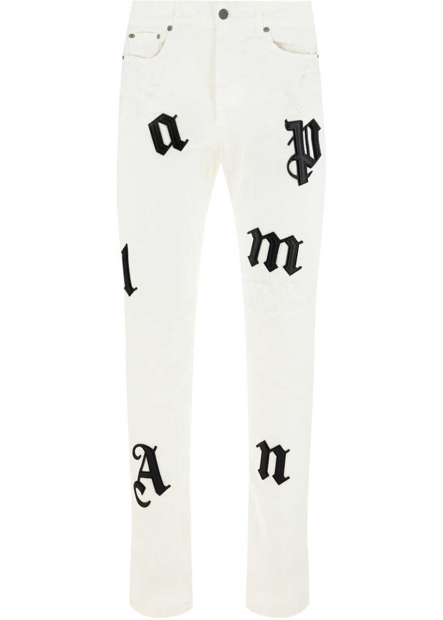 Palm Angels Bull Logo Pants OFF WHITE