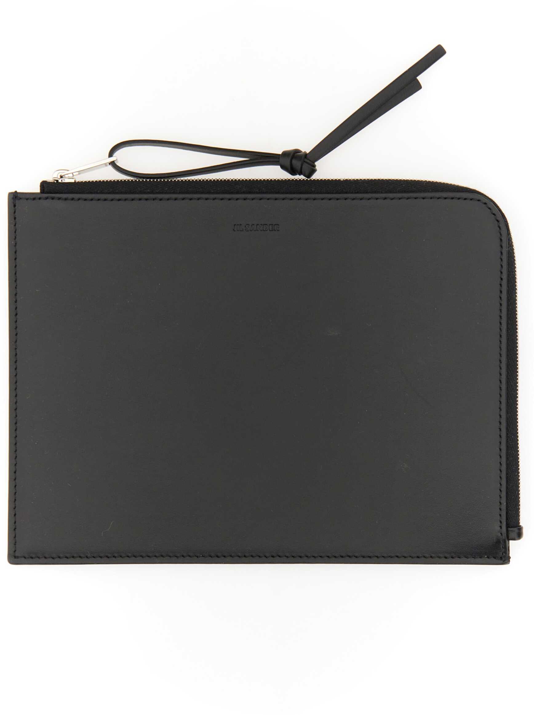 Jil Sander Giro Envelope Wallet BLACK