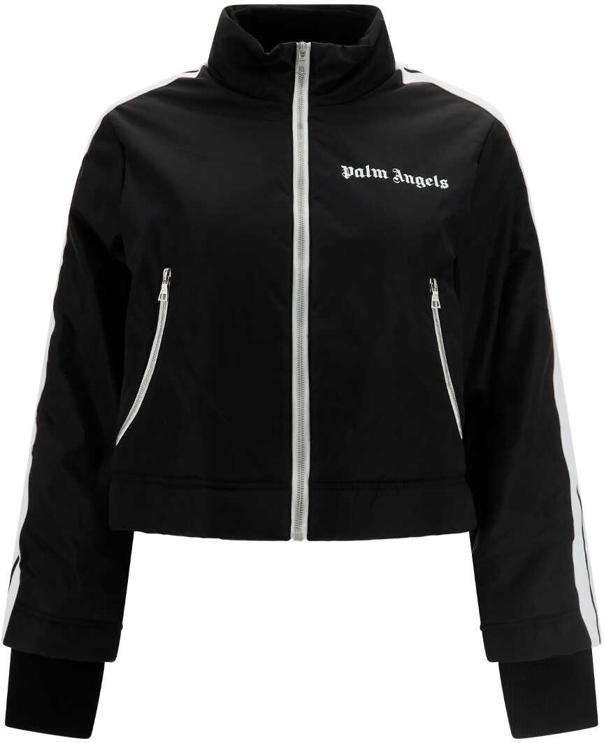 Palm Angels Light Weight Jacket BLACK WHITE