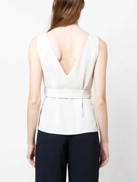 Bluze P.A.R.O.S.H. V-neck blouse White Femei (BM 9563975) 4