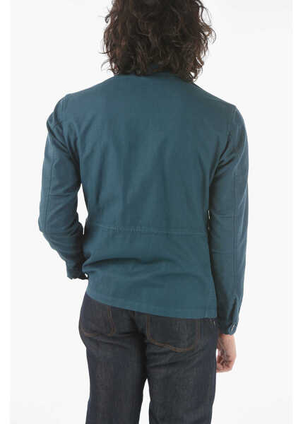 Sacouri elegante CORNELIANI Cc Collection Twill Cotton Resca Utility Jacket With Hidden Blue Barbati (BM 9566306) 2