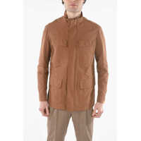 Jachete CORNELIANI Cotton Blend Walt Utility Jacket With Hidden Closure