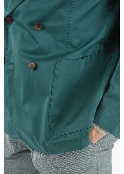 Sacouri elegante CORNELIANI Cc Collection Stretch Cotton Center Vent Peak Lapel Double-B Green Barbati (BM 9567080) 3