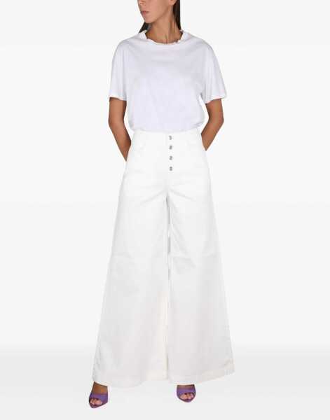 Pantaloni casual Department Five Yoko Extraflare Pants WHITE Femei (BM 9567461) 2