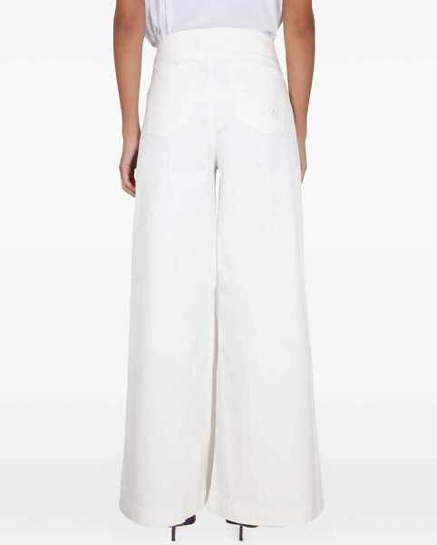 Pantaloni casual Department Five Yoko Extraflare Pants WHITE Femei (BM 9567461) 4