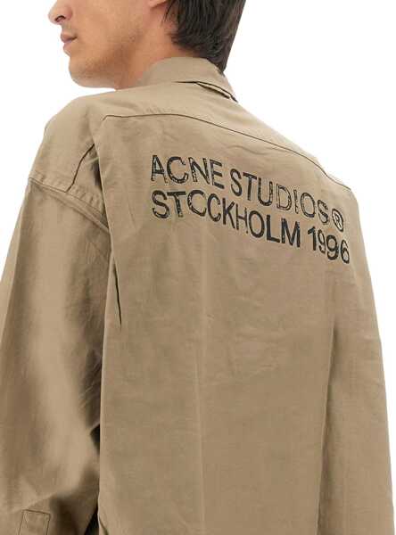Camasi casual Acne Studios Shirt With Pockets BEIGE Barbati (BM 9567542) 4