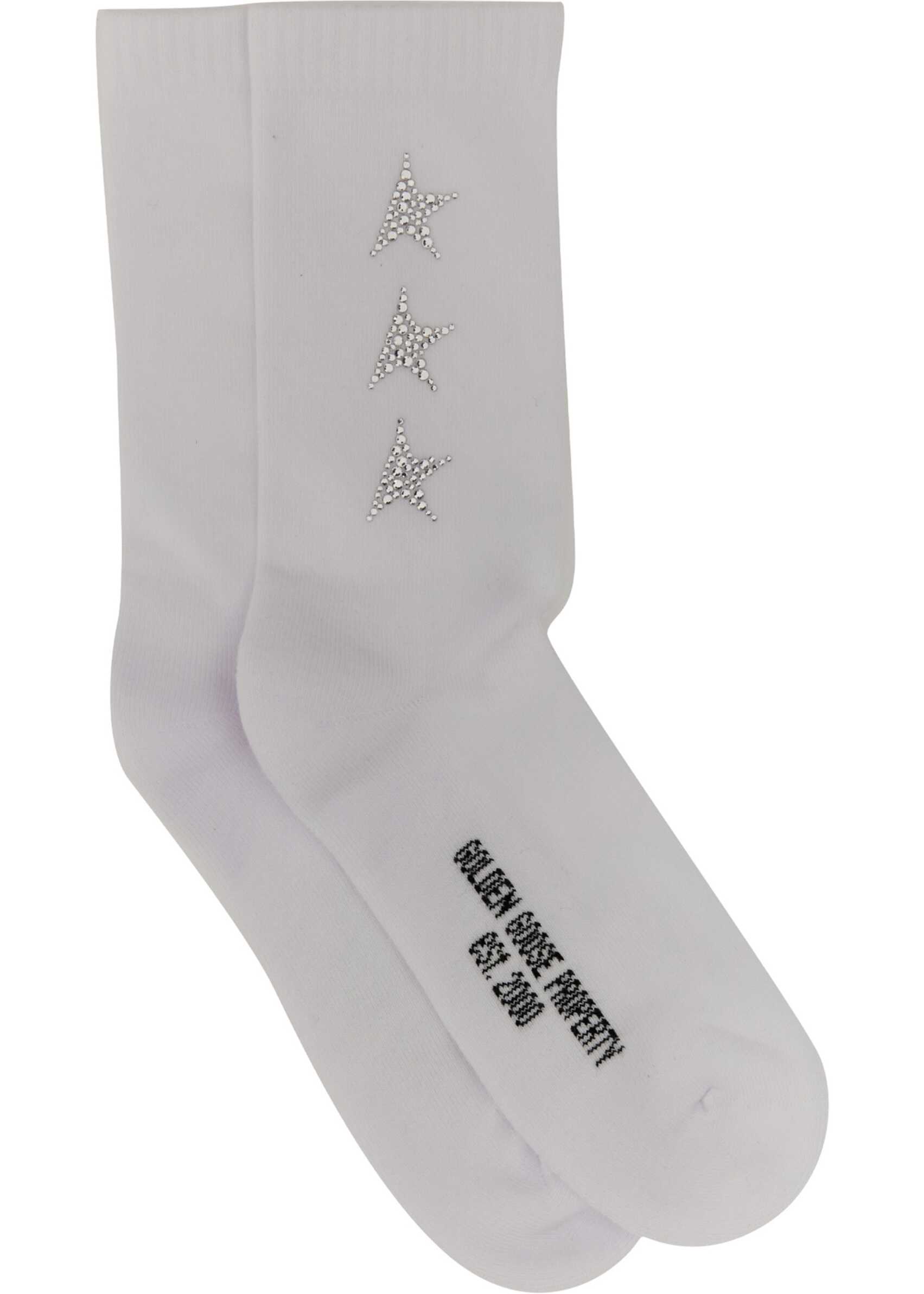 Golden Goose Socks With Logo WHITE