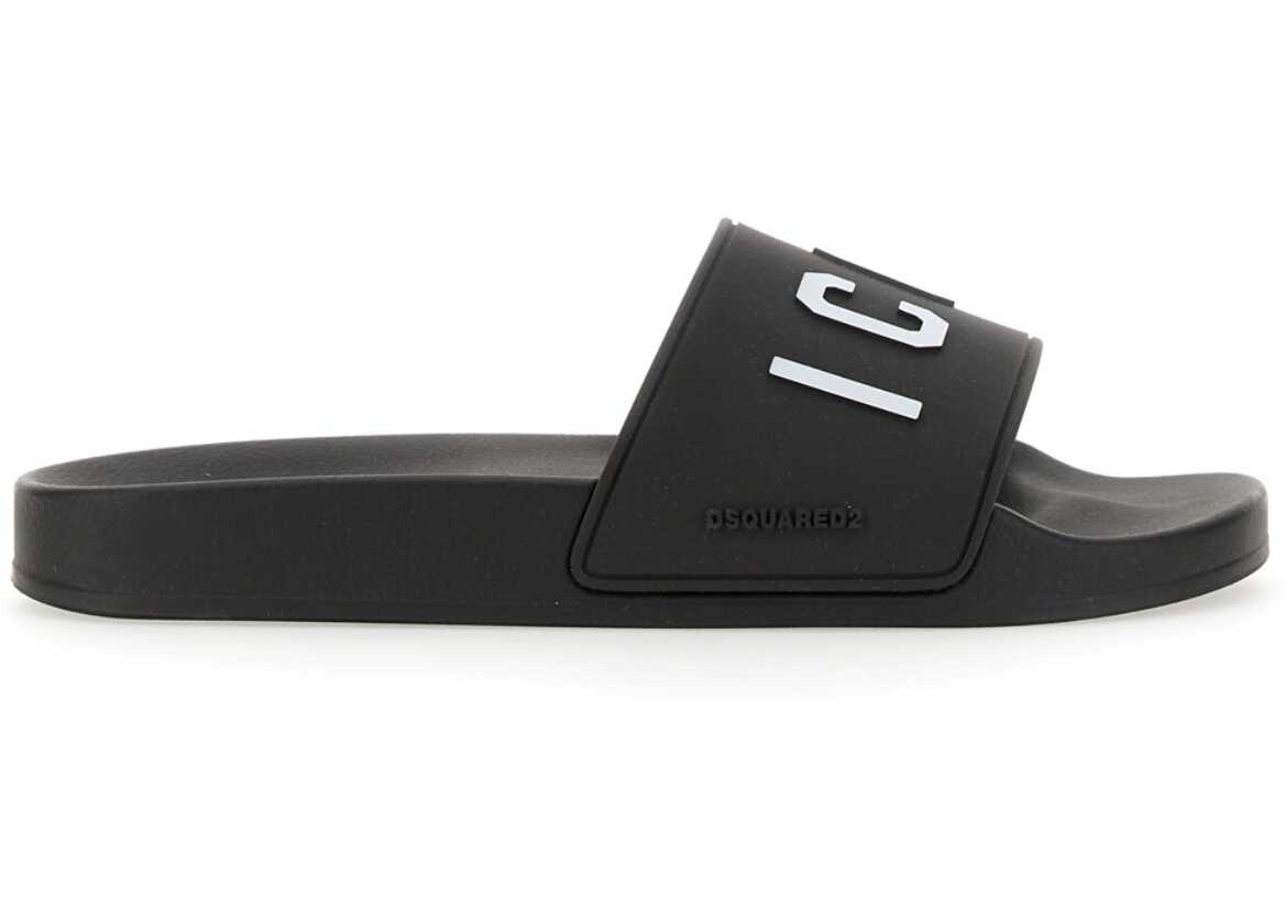 DSQUARED2 Rubber Slide Sandal BLACK