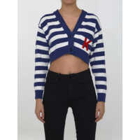 Cardigane Striped Cropped Cardigan Femei