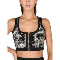 Bluze Dama - Bluze Balmain Top Monogram BLACK Femei (BM 9570251) - B-mall.ro