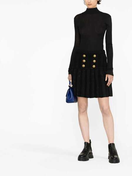Fuste casual Balmain Skirt With Buttons BLACK Femei (BM 9570272) 2