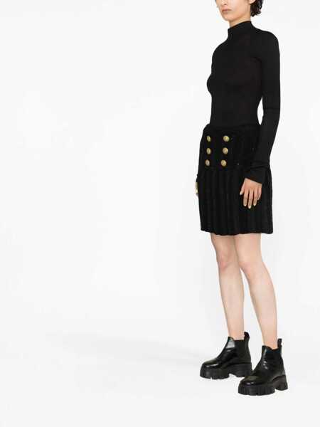 Fuste casual Balmain Skirt With Buttons BLACK Femei (BM 9570272) 3