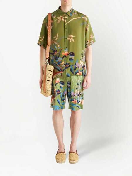 Camasi casual ETRO Flower Print Shirt GREEN Barbati (BM 9570281) 2