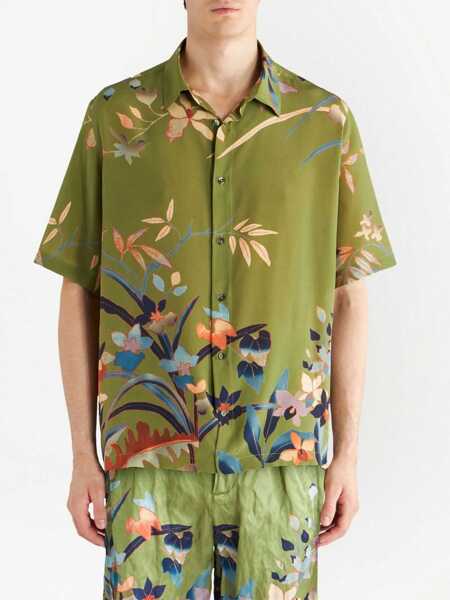 Camasi casual ETRO Flower Print Shirt GREEN Barbati (BM 9570281) 3