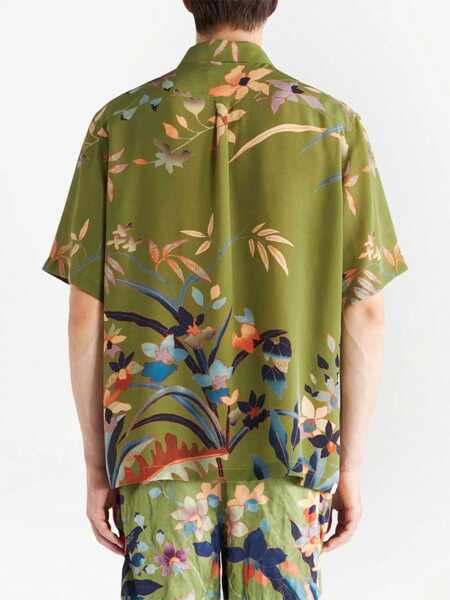 Camasi casual ETRO Flower Print Shirt GREEN Barbati (BM 9570281) 4