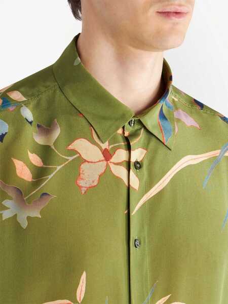Camasi casual ETRO Flower Print Shirt GREEN Barbati (BM 9570281) 5