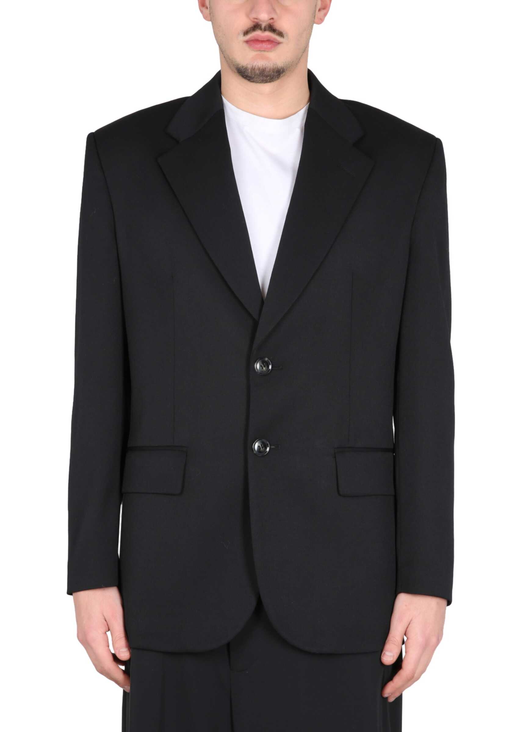 MM6 Maison Margiela Wool Blend Jacket BLACK