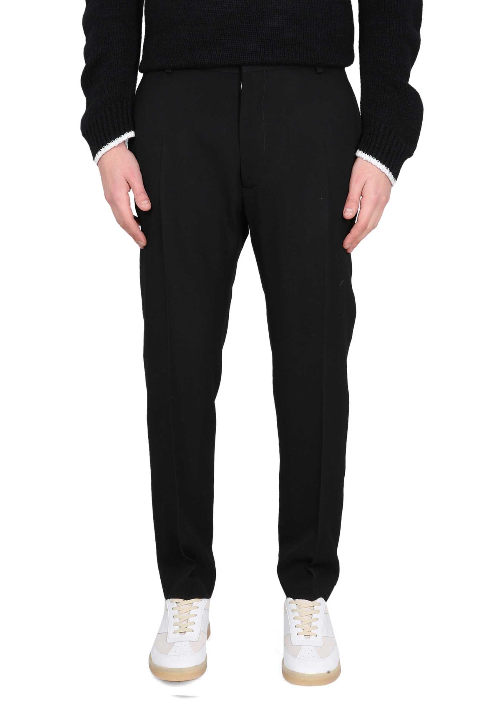 MM6 Maison Margiela Wool Blend Pants BLACK