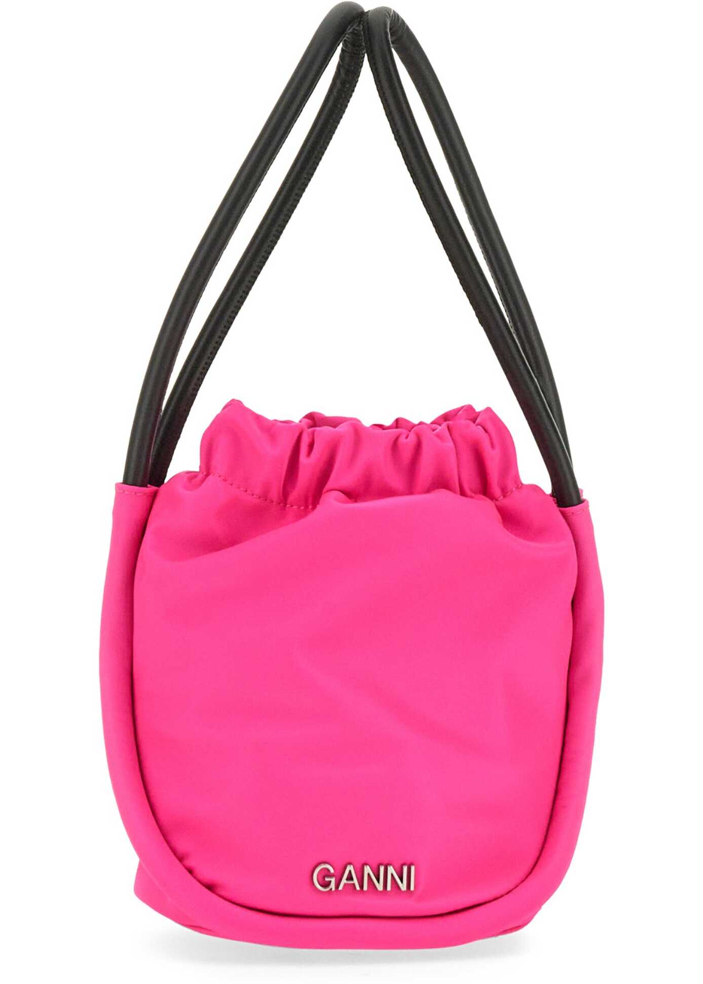 Ganni Mini Bag With Logo PINK