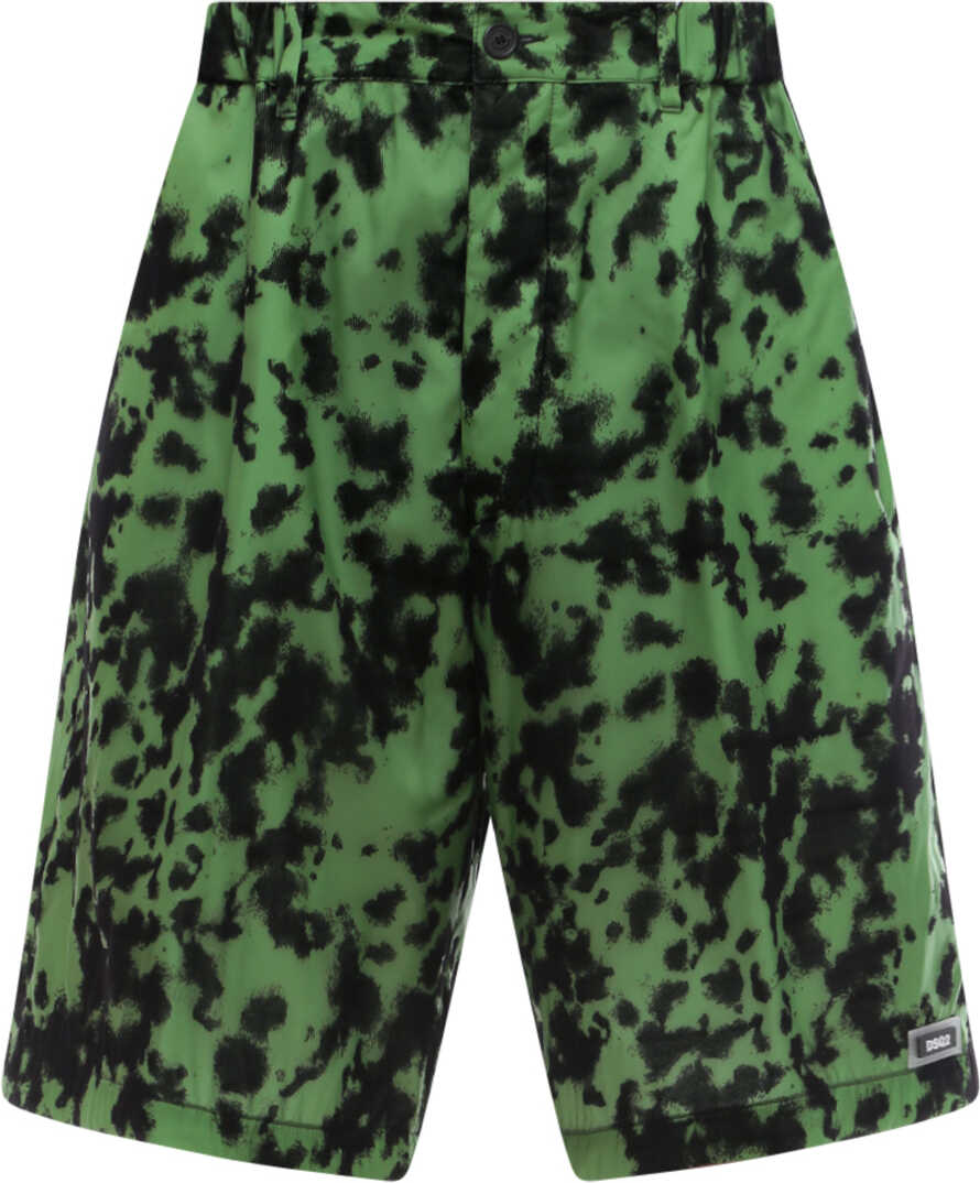 DSQUARED2 Flock Surfer Shorts Green