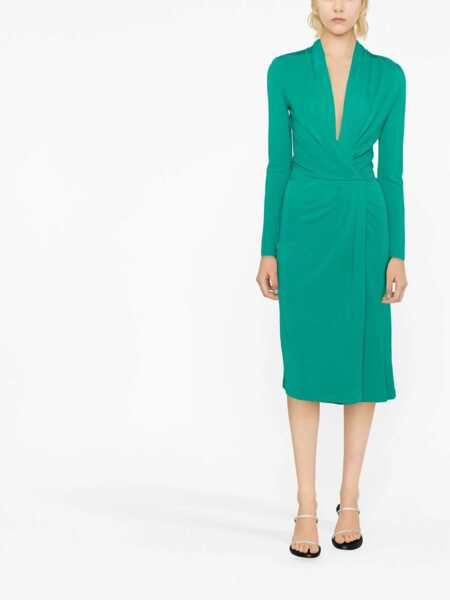 Rochii elegante Alberta Ferretti V-Neck Dress GREEN Femei (BM 9574508) 2
