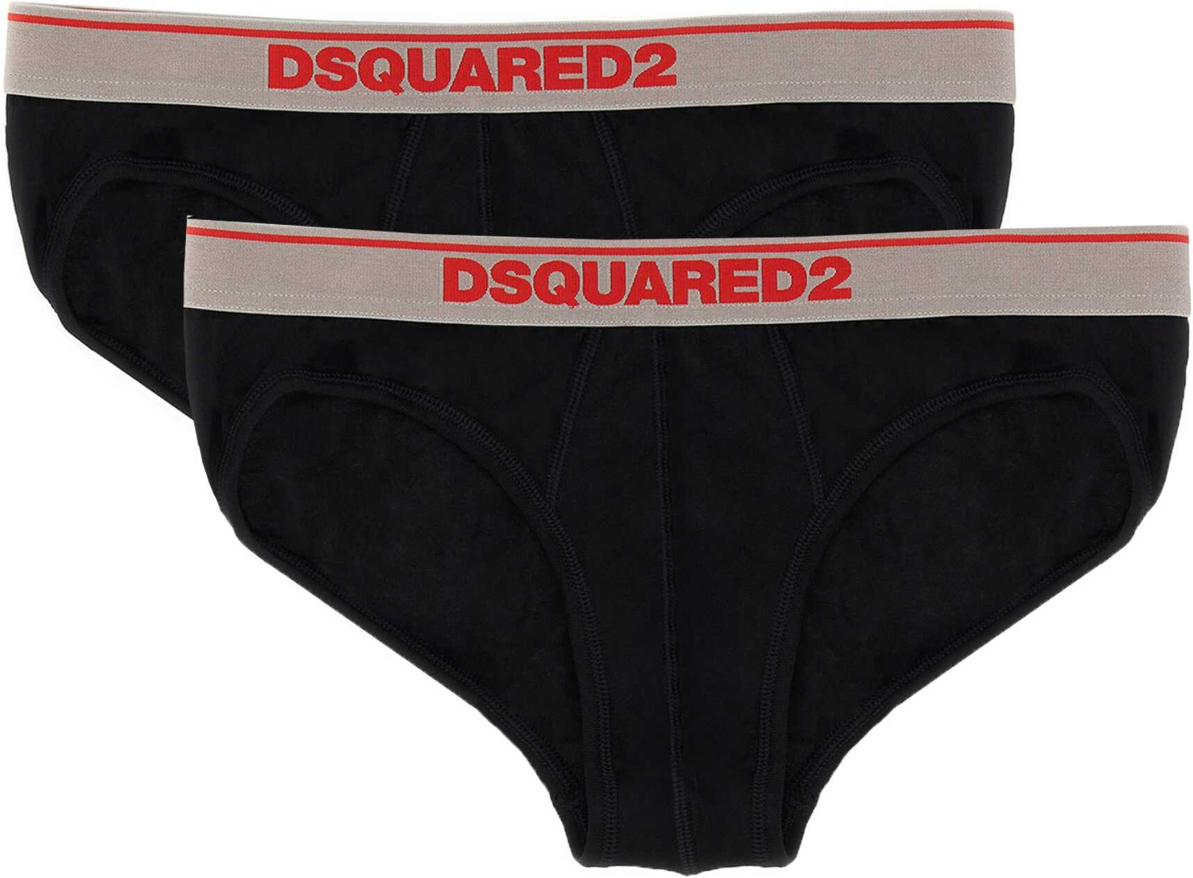 DSQUARED2 Pack Of Two Logo Briefs BLACK