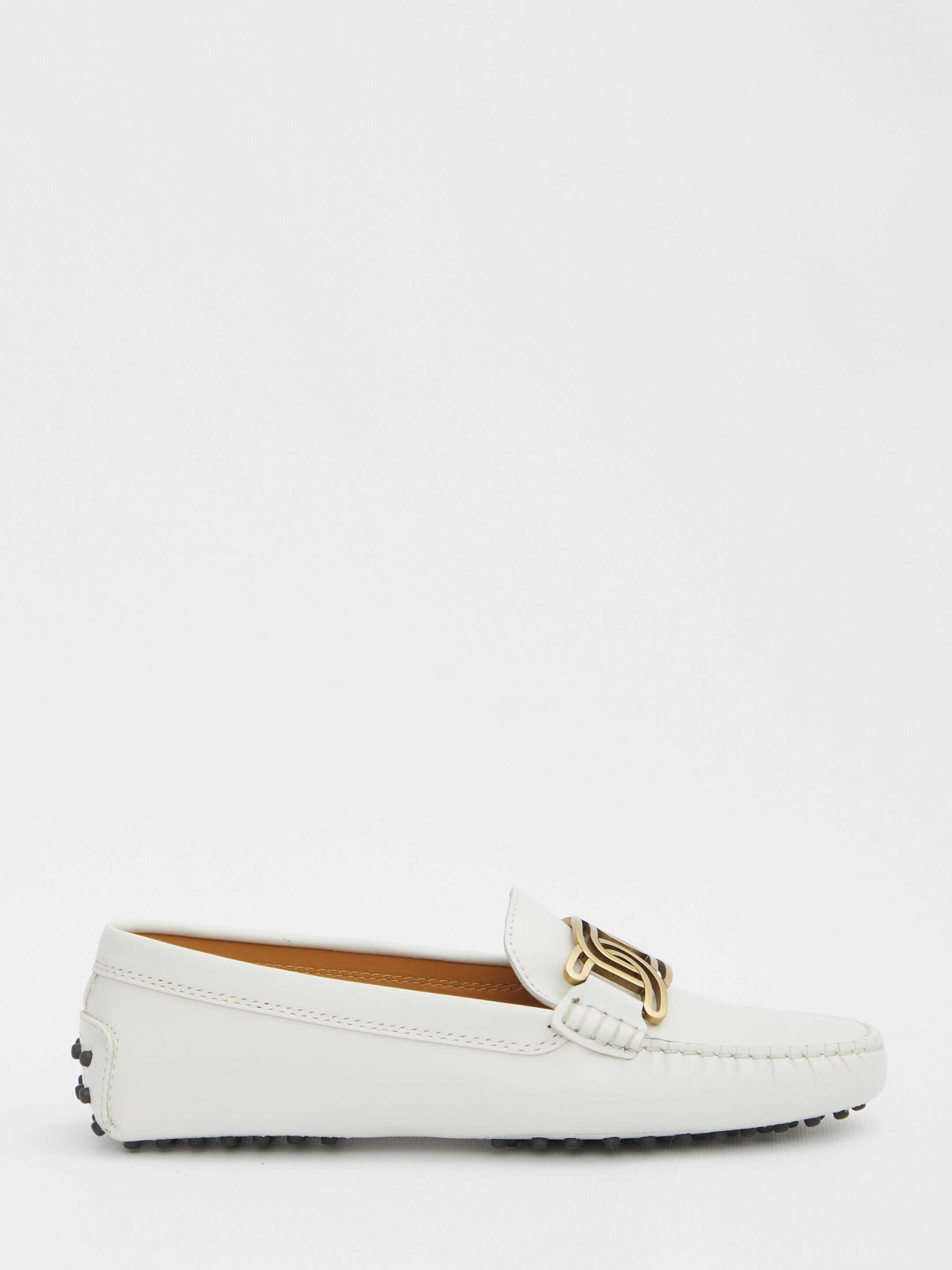 TOD\'S Kate Gommino Loafers WHITE