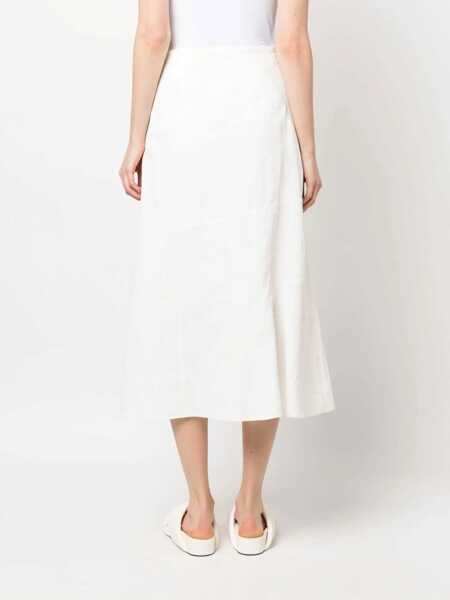 Fuste casual Jil Sander Cotton Skirt WHITE Femei (BM 9576722) 4