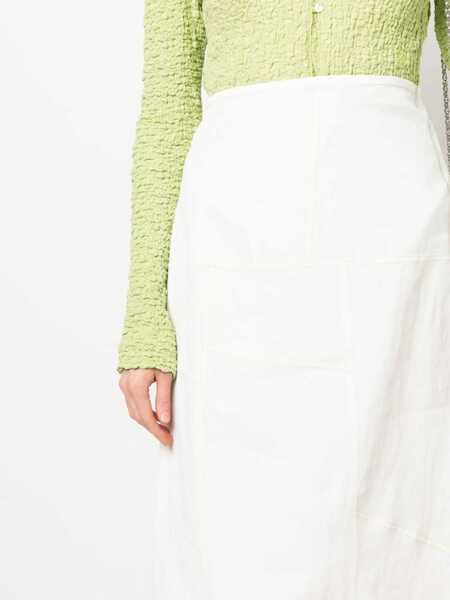 Fuste casual Jil Sander Cotton Skirt WHITE Femei (BM 9576722) 5