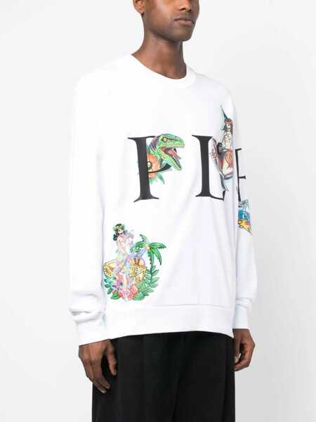 Bluze de trening Philipp Plein Crewneck Sweatshirt WHITE Barbati (BM 9576752) 4