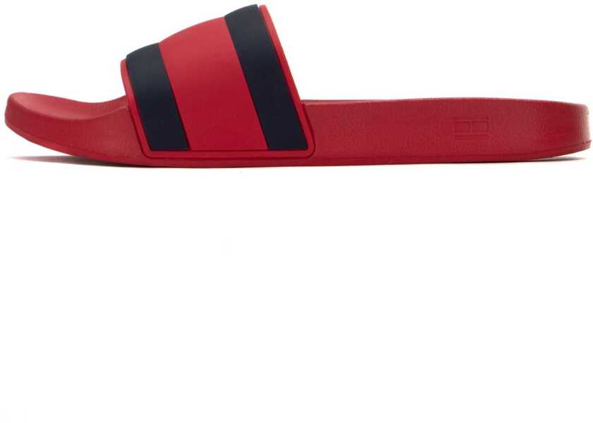 Slapi Tommy Hilfiger Rubber Th Flag Pool Slide Red Barbati (BM 9578549) 3