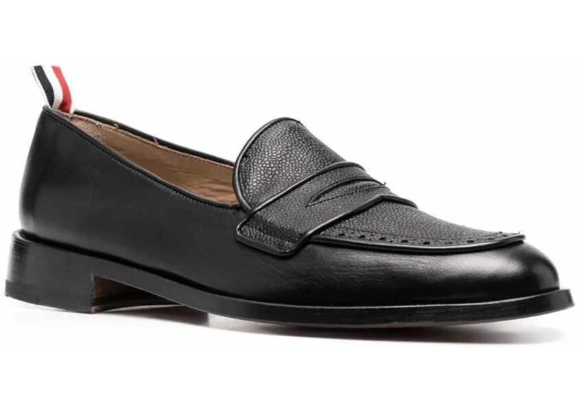 Mocasini Thom Browne Varsity Penny Loafer BLACK Barbati (BM 9578882) 2