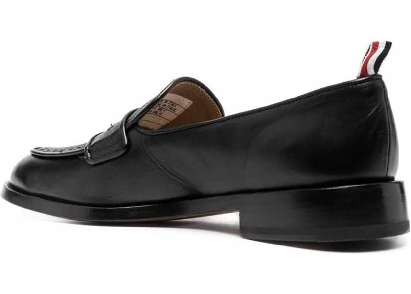 Mocasini Thom Browne Varsity Penny Loafer BLACK Barbati (BM 9578882) 3