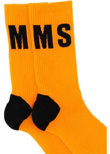 Sosete MSGM Socks With Logo ORANGE Barbati (BM 9578903) 2
